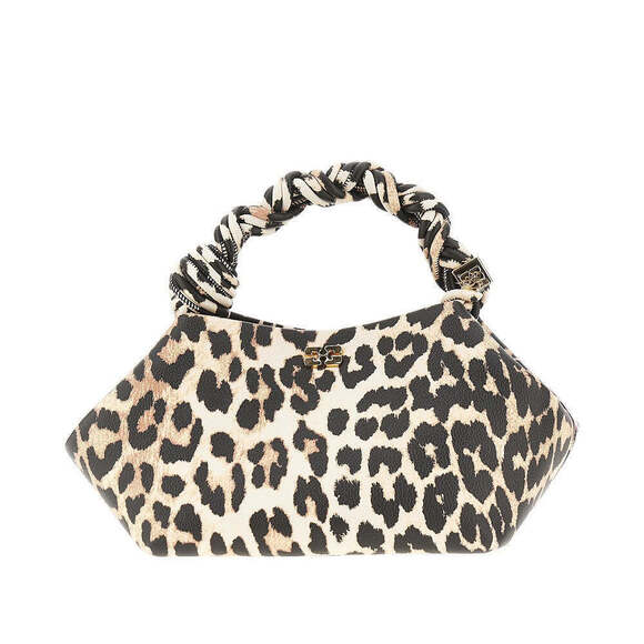 Ganni Handbags - Ganni Leopard Faux Leather Small Bou Bag